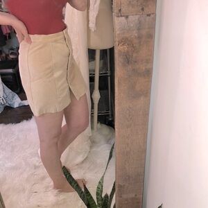 She + Sky tan corduroy skirt new with tags size large